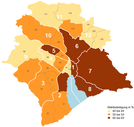 Urnengang vom 9. Februar 2014 - Räumliche Unterschiede bei den Wählenden